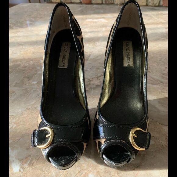 Steve Madden animal print, pony hair pumps, great condition, barely worn, 8M - Picture 2 of 10